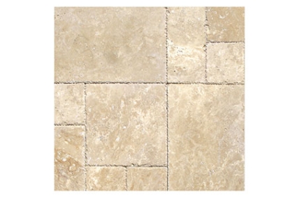 Medium French Pattern Chiselled Edge Travertine